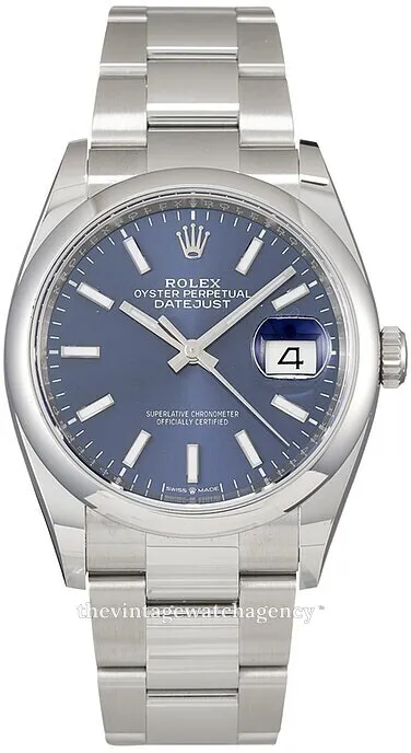 Rolex Datejust 36 126200-0006 36mm Oystersteel Blue