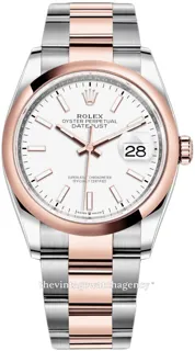 Rolex Datejust 36 126201-0018 Oystersteel and Everose gold White