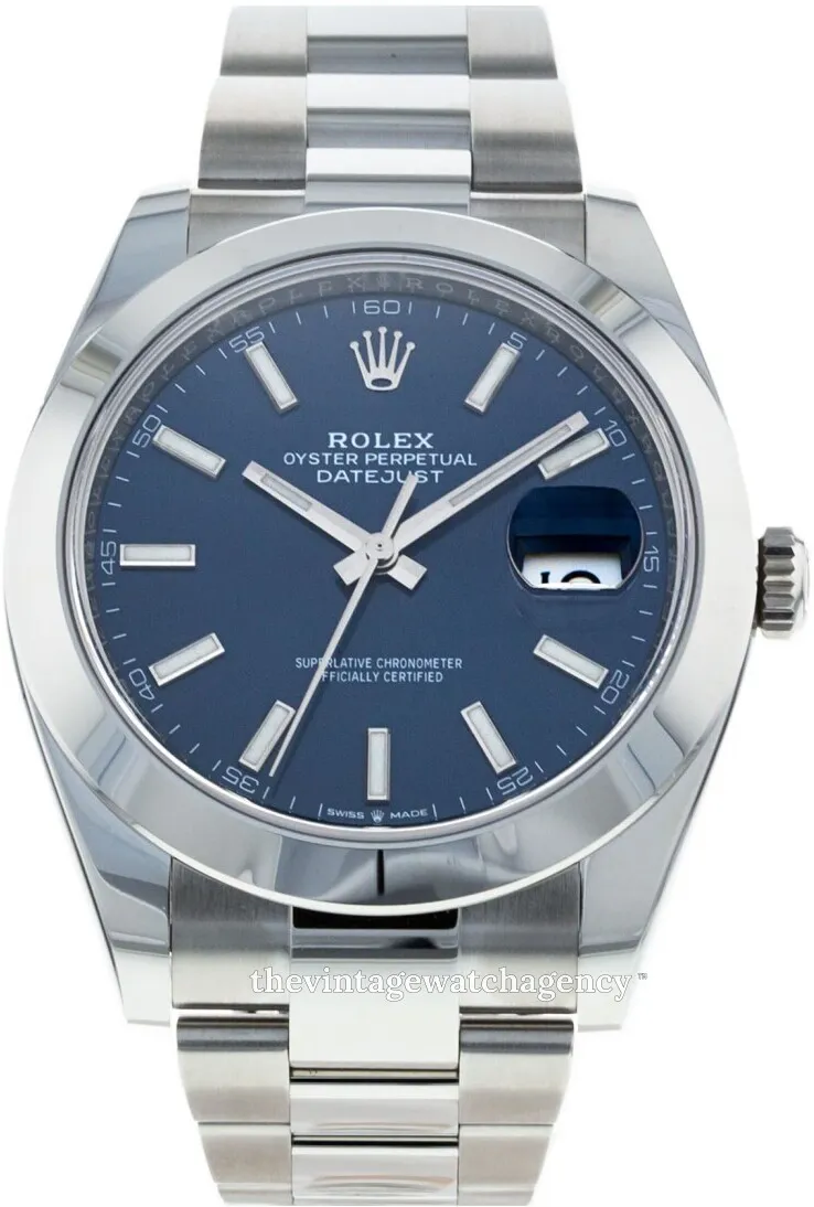 Rolex Datejust 41 126300-0001 41mm Oystersteel Blue