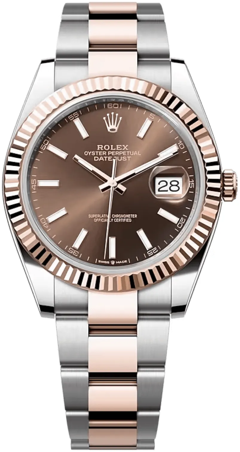 Rolex Datejust 41 126331-0001 41mm Oystersteel and Everose gold Brown