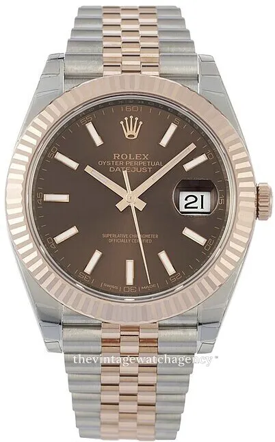 Rolex Datejust 41 126331-0002 41mm Oystersteel and Everose gold Brown