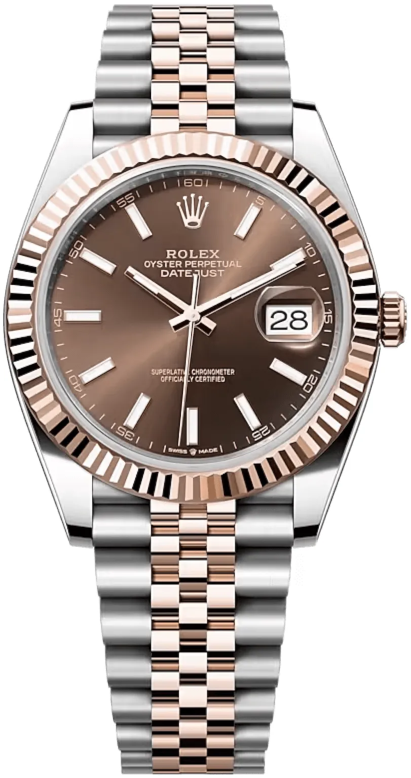 Rolex Datejust 41 126331-0002 41mm Oystersteel and Everose gold Brown