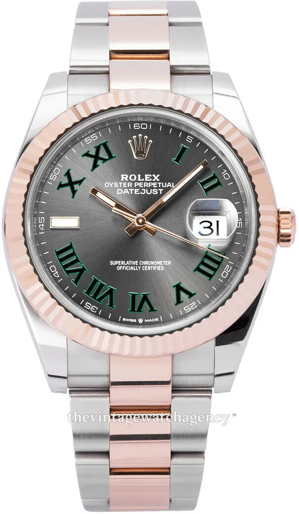 Rolex Datejust 41 126331-0015 41mm Oystersteel and Everose gold Gray