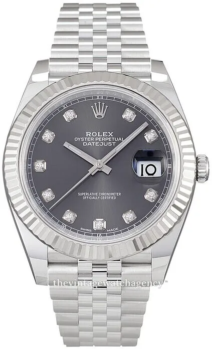 Rolex Datejust 41 126334-0006 41mm White gold and Oystersteel Gray