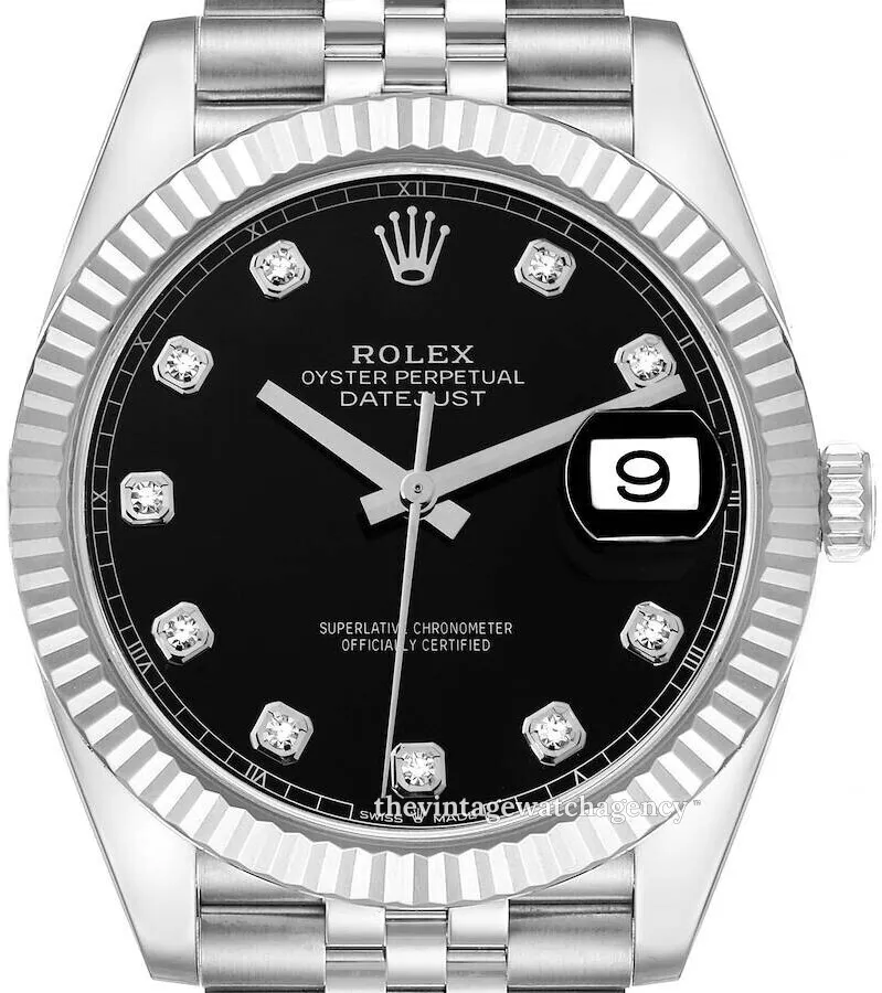 Rolex Datejust 41 126334-0012 41mm White gold and Oystersteel Black 1