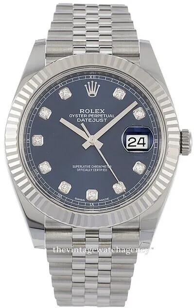 Rolex Datejust 41 126334-0016 41mm White gold and Oystersteel Blue