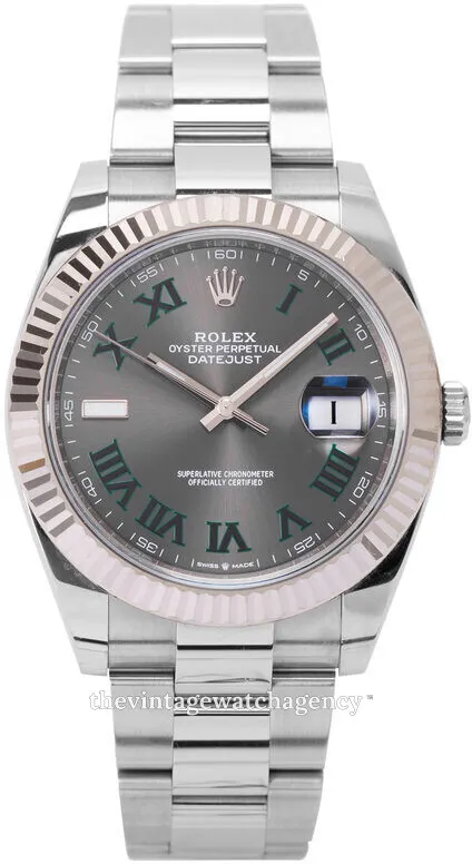 Rolex Datejust 41 126334-0021 41mm White gold and Oystersteel Gray