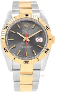 Rolex Datejust Turn-O-Graph 116263/3 Polished steel$18 carat yellow gold Black