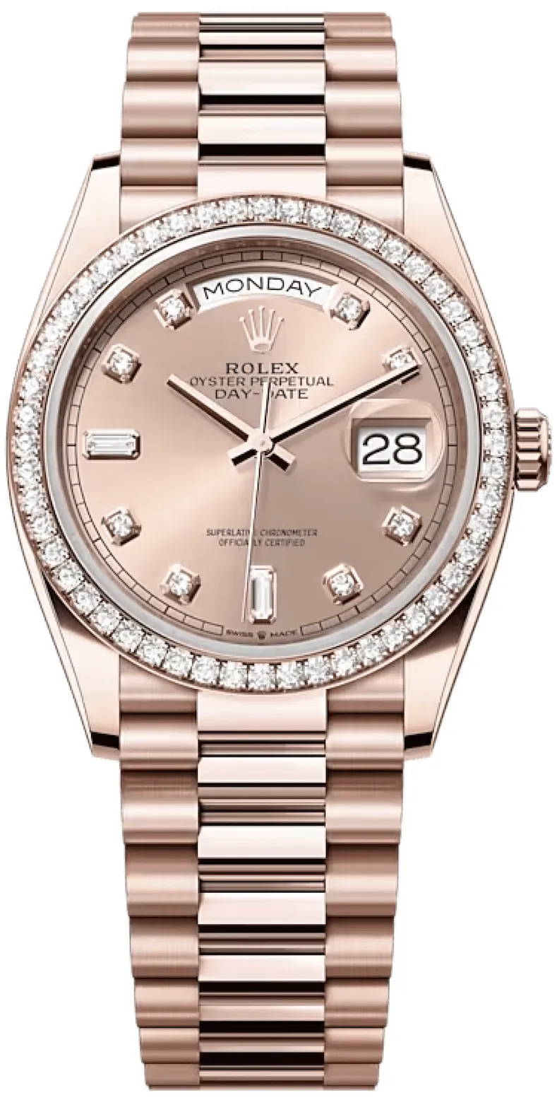 Rolex Day-Date 128345RBR-0009 36mm Everose gold Pink