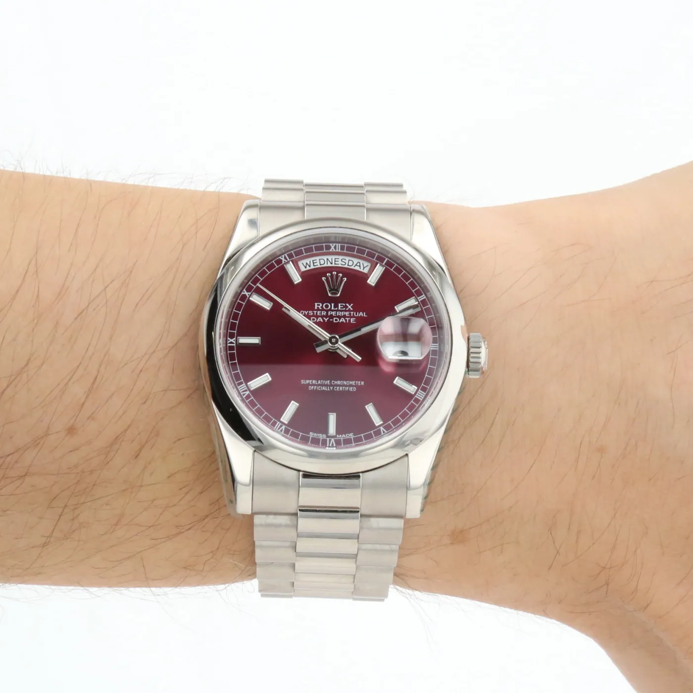 Rolex Day-Date 36 118209 36mm White gold Red 3