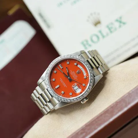 Rolex Day-Date 36 18049 36mm White gold Orange