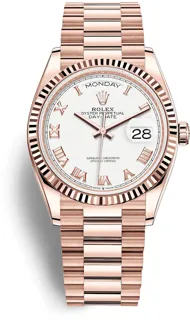 Rolex Day-Date 36 128235-0070 18k rose gold White