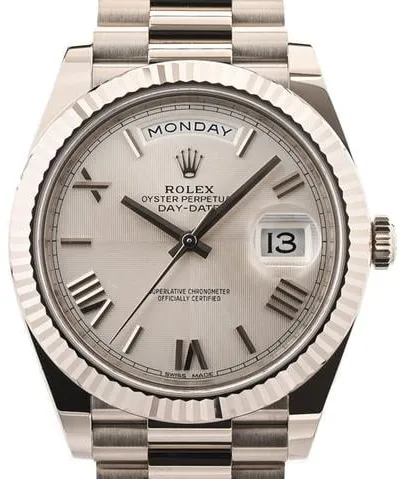 Rolex Day-Date 40 228239 40mm White gold Silver