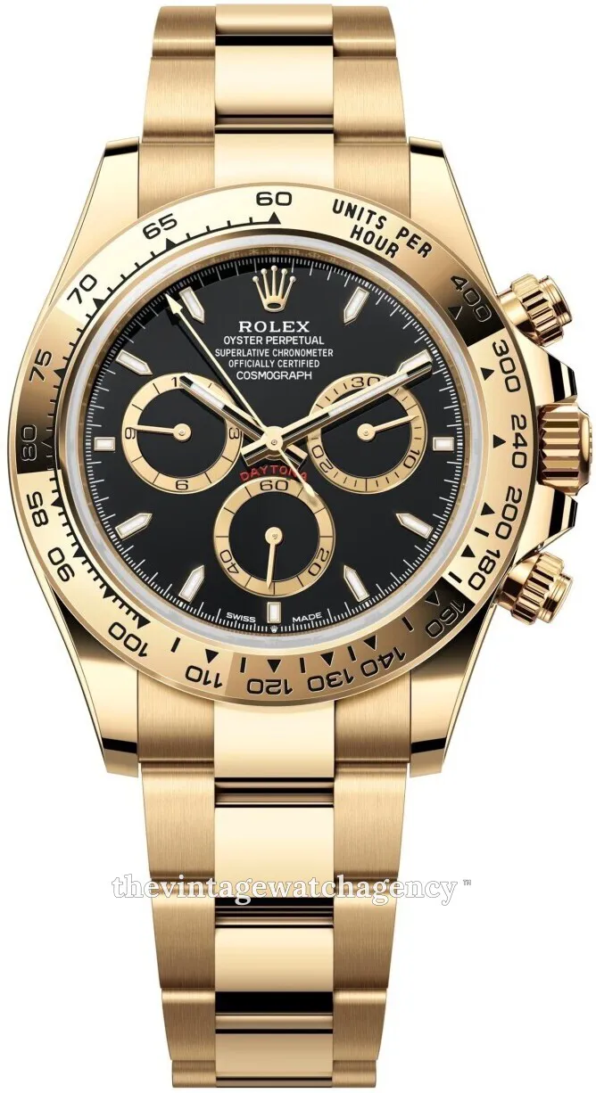 Rolex Daytona 126508-0004 40mm 18k yellow gold Black