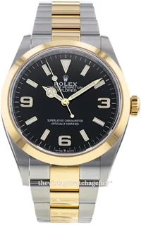 Rolex Explorer 124273-0001 Yellow gold and Oystersteel Black