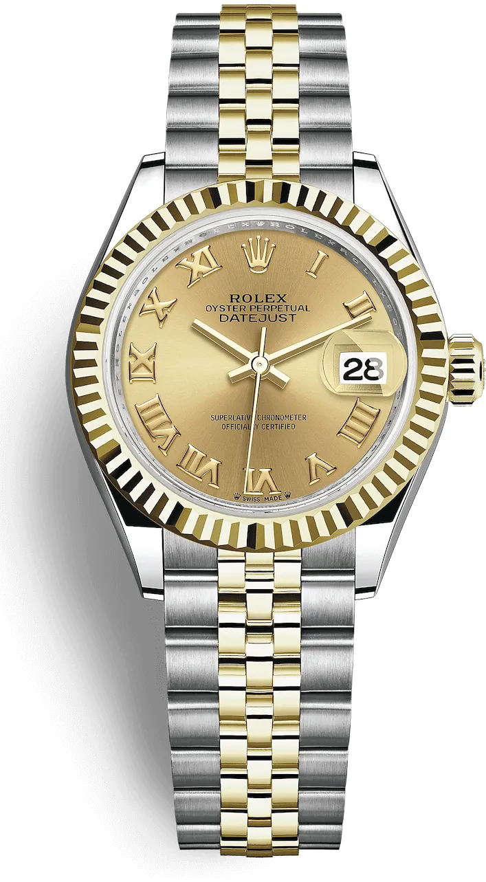 Rolex Lady-Datejust 279173-0009 28mm Yellow gold and Oystersteel Champagne