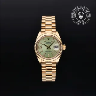 Rolex Lady-Datejust 279178 Yellow gold Green