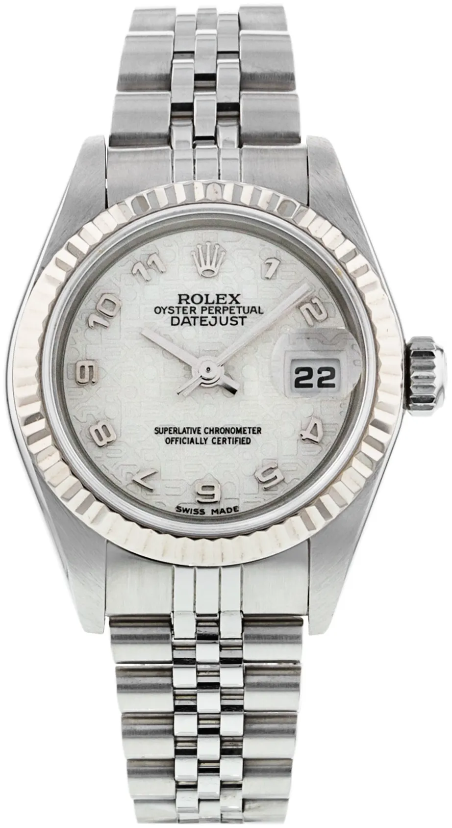 Rolex Lady-Datejust 79174 26mm White gold and Stainless steel Blue