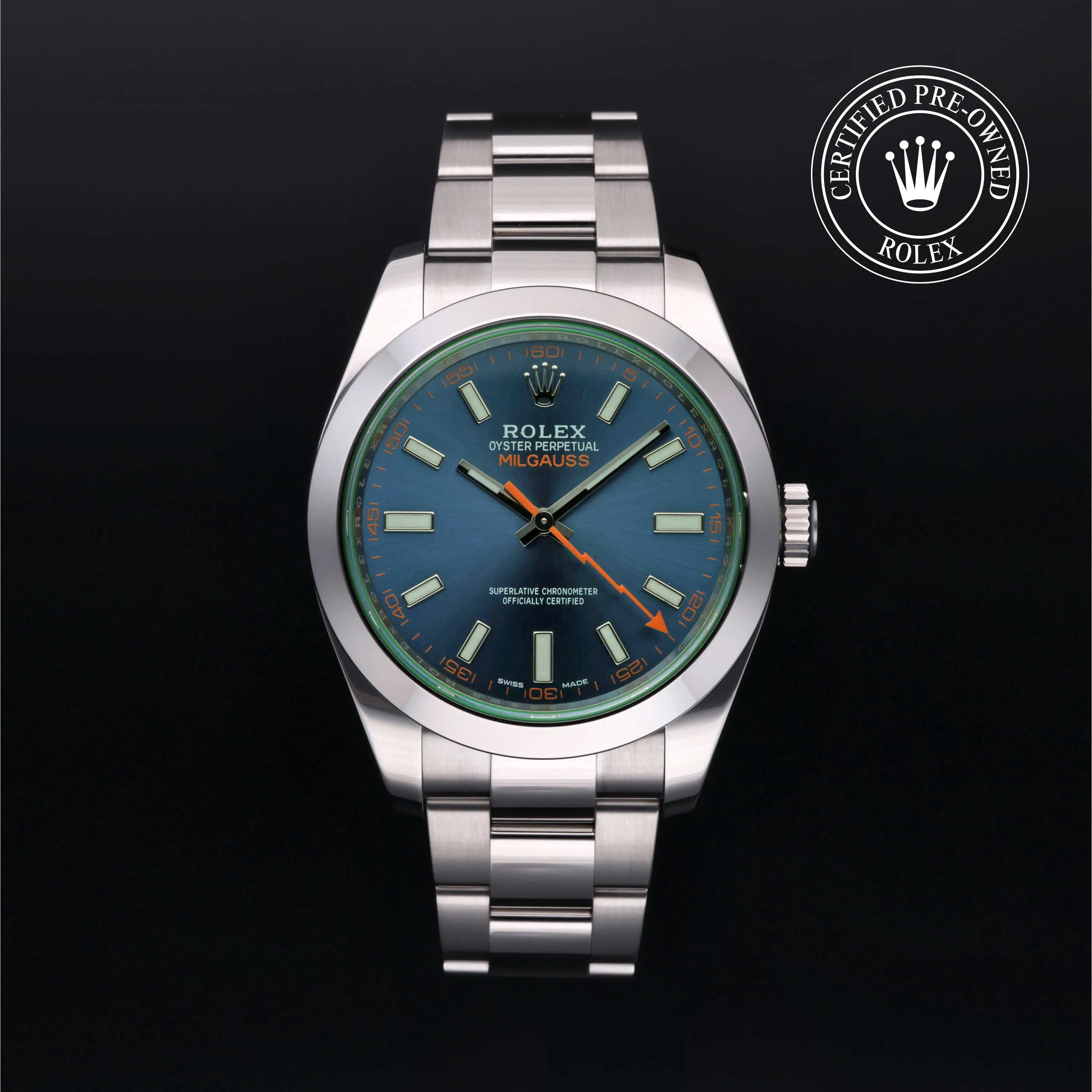 Rolex Milgauss 116400GV 40mm Stainless steel Blue