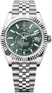 Rolex Sky-Dweller 336934-0002 White gold and Stainless steel Green