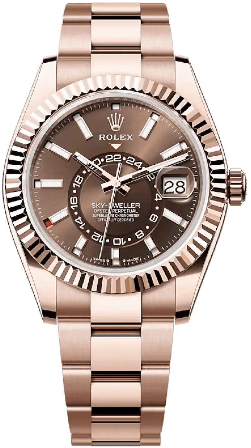 Rolex Sky-Dweller 336935-0002 42mm Everose gold Brown