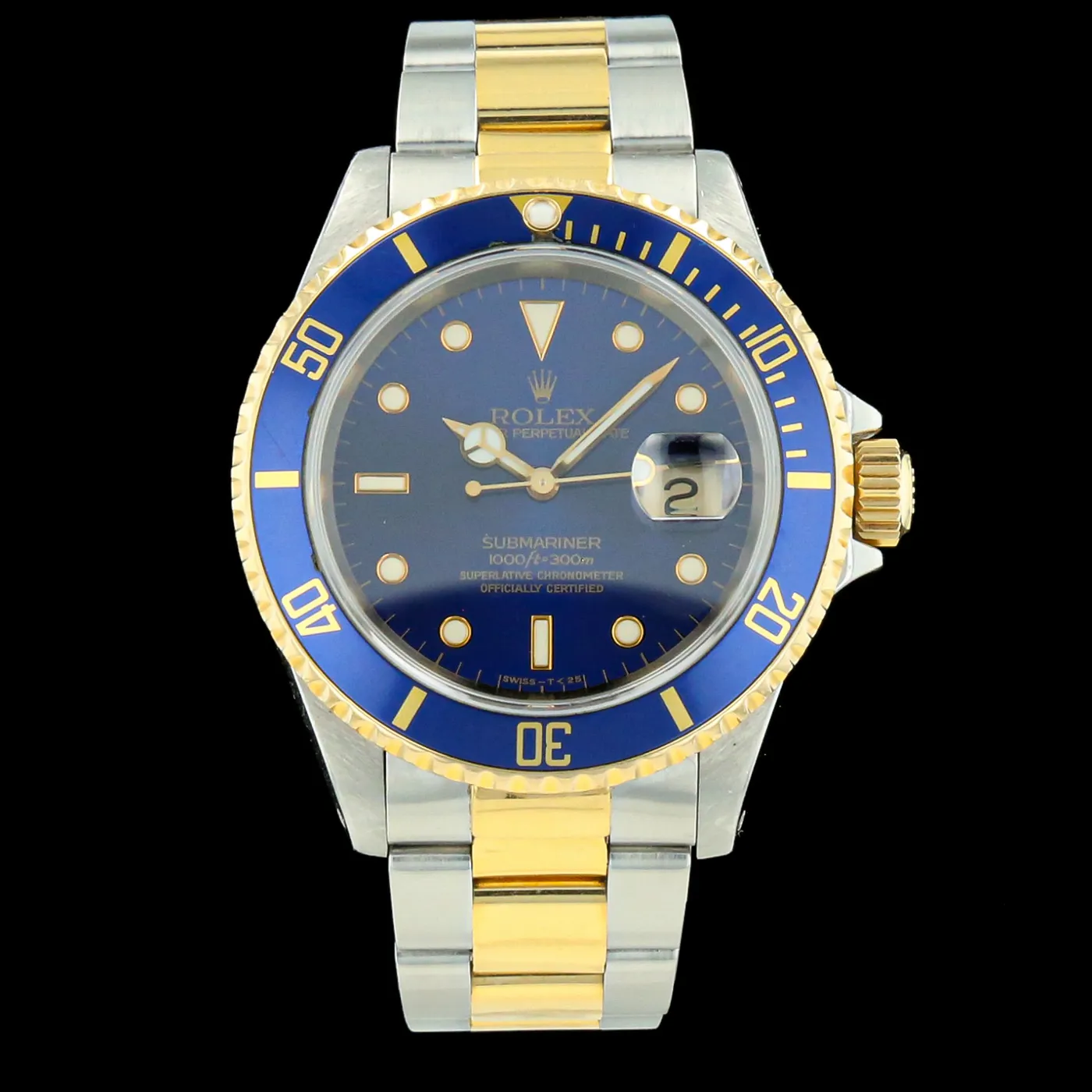 Rolex Submariner 16613 40mm Yellow gold Blue