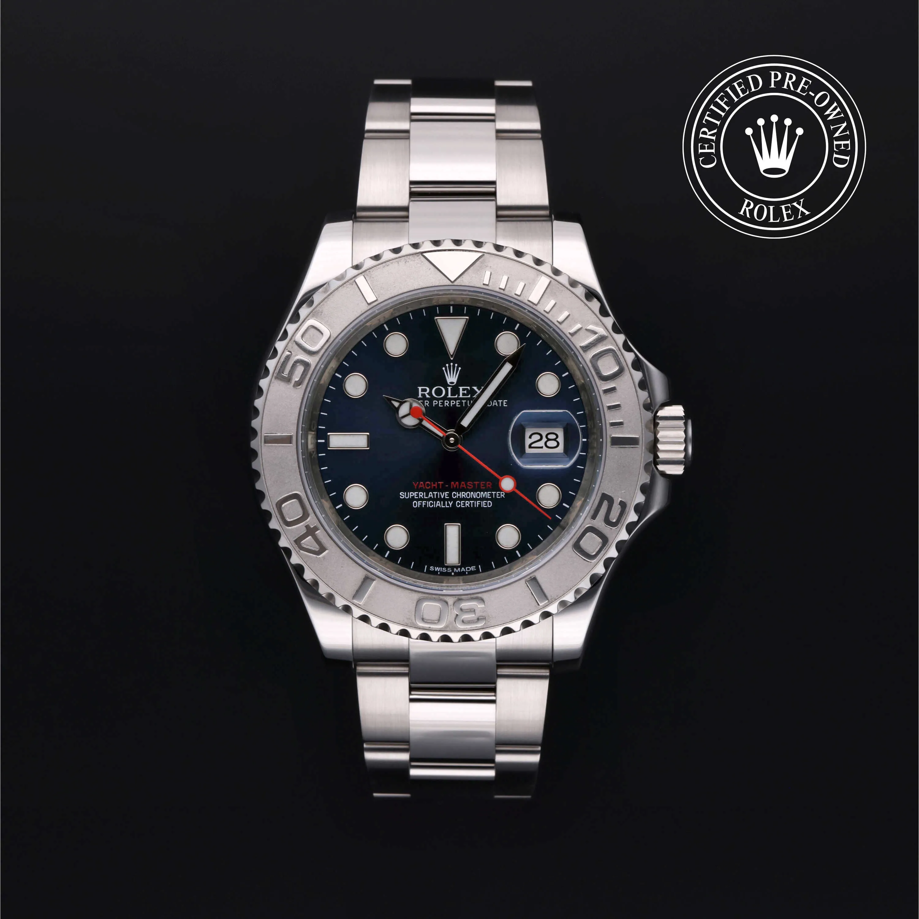 Rolex Yacht-Master 116622 40mm Platinum and Oystersteel Blue