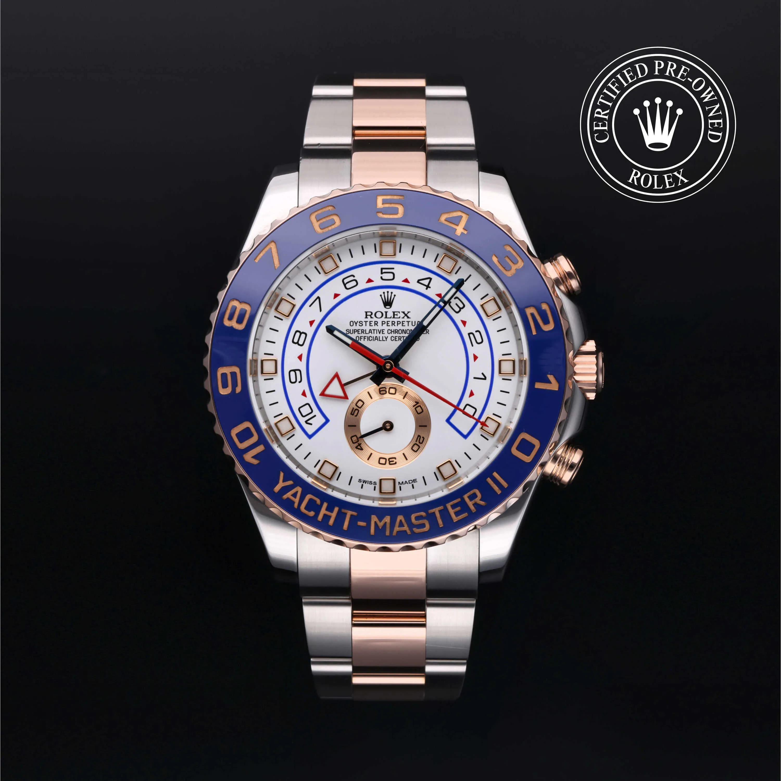 Rolex Yacht-Master II 116681 44mm Oystersteel and Everose gold White