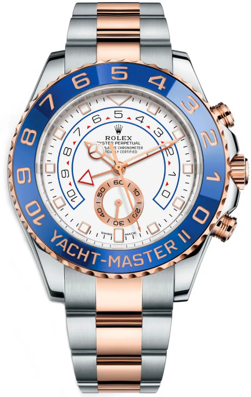 Rolex Yacht-Master II 116681 44mm Rose gold and Stainless steel and 18k rose gold White