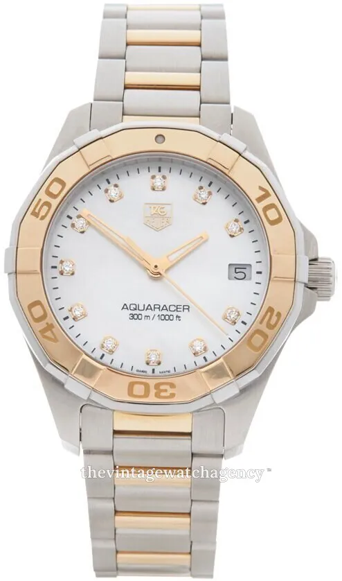 TAG Heuer Aquaracer WAY1351.BD0917 32mm 18 carat yellow gold steel White