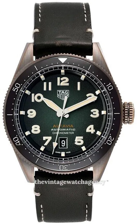 TAG Heuer Autavia WBE5190.FC8268 42mm Brushed/polished bronze Green