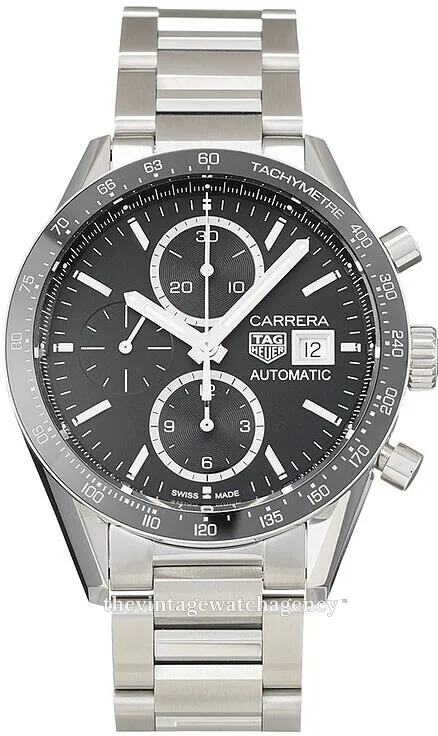 TAG Heuer Carrera Calibre 16 CV201AJ.BA0715 41mm Stainless steel Black