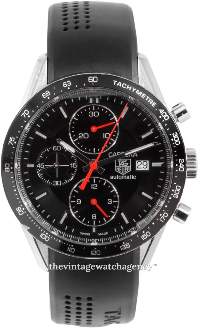 TAG Heuer Carrera Calibre 16 CV201AK.FT6040 41mm Brushed/polished aluminum Black