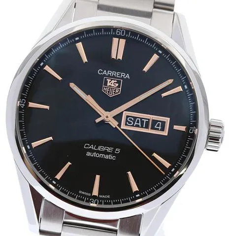 TAG Heuer Carrera Calibre 5 WAR201C-1 41mm Stainless steel Black