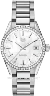 TAG Heuer Carrera Lady WBK1316.BA0652 Brushed/polished steel White Mother of pearl