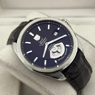 TAG Heuer Grand Carrera Calibre 6 WAV511C 40mm Stainless steel Blue