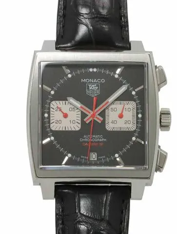 TAG Heuer Monaco Calibre 12 CAW2114 39mm Stainless steel Black