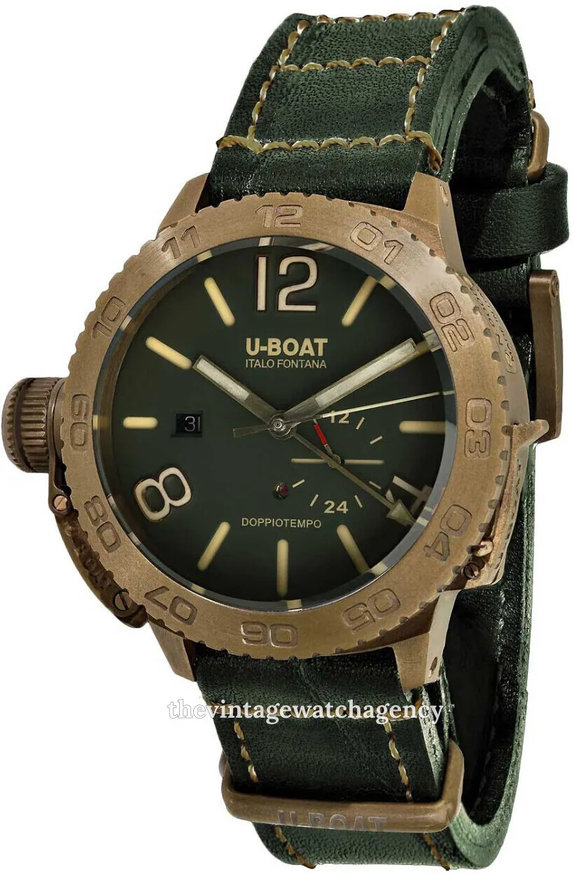 U-Boat Dual Time 9088 46mm Bronze Green