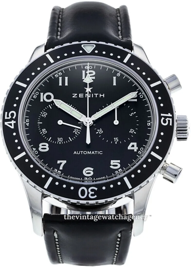 Zenith Pilot 03.2240.4069/21.C774 43mm Stainless steel Black