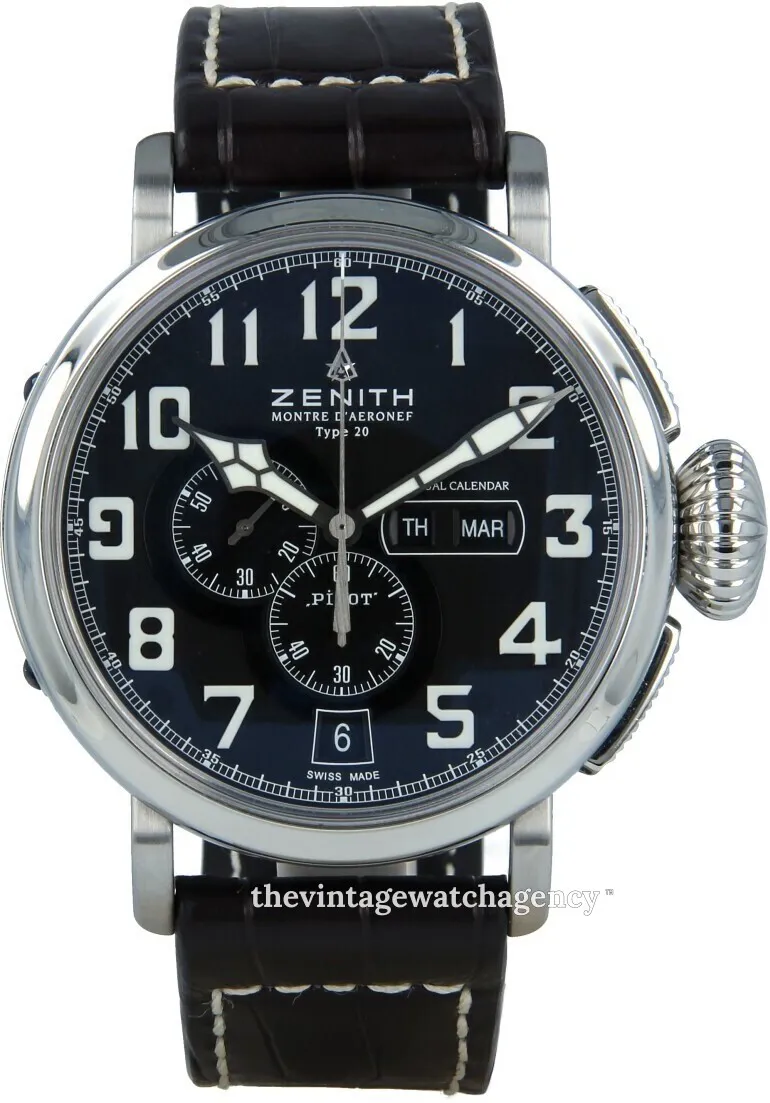 Zenith Pilot 03.2430.4054/21.C721 48mm Stainless steel Black