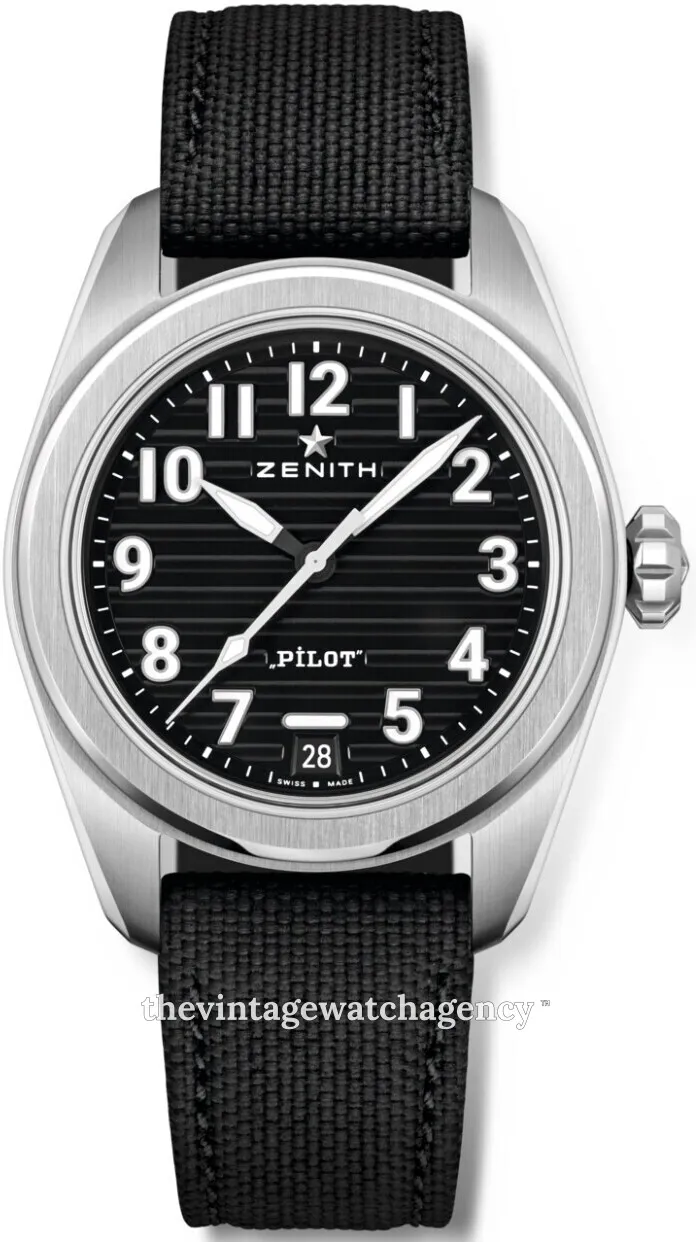 Zenith Pilot 03.4000.3620/21.I001 40mm Stainless steel Black