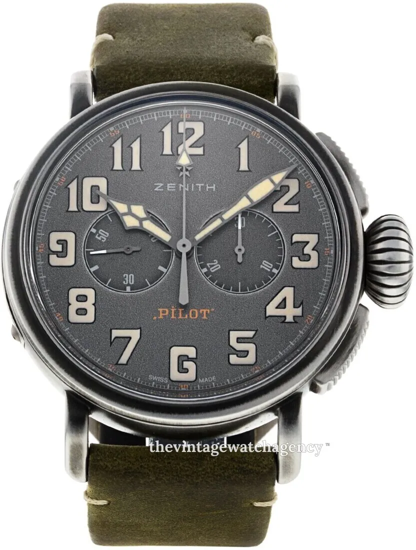 Zenith Pilot 11.2430.4069/21.C773 45mm Stainless steel Gray