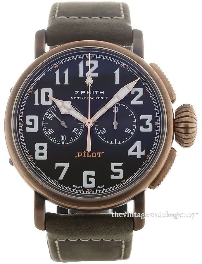 Zenith Pilot 29.2430.4069/21.C800 45mm Brown bronze Black