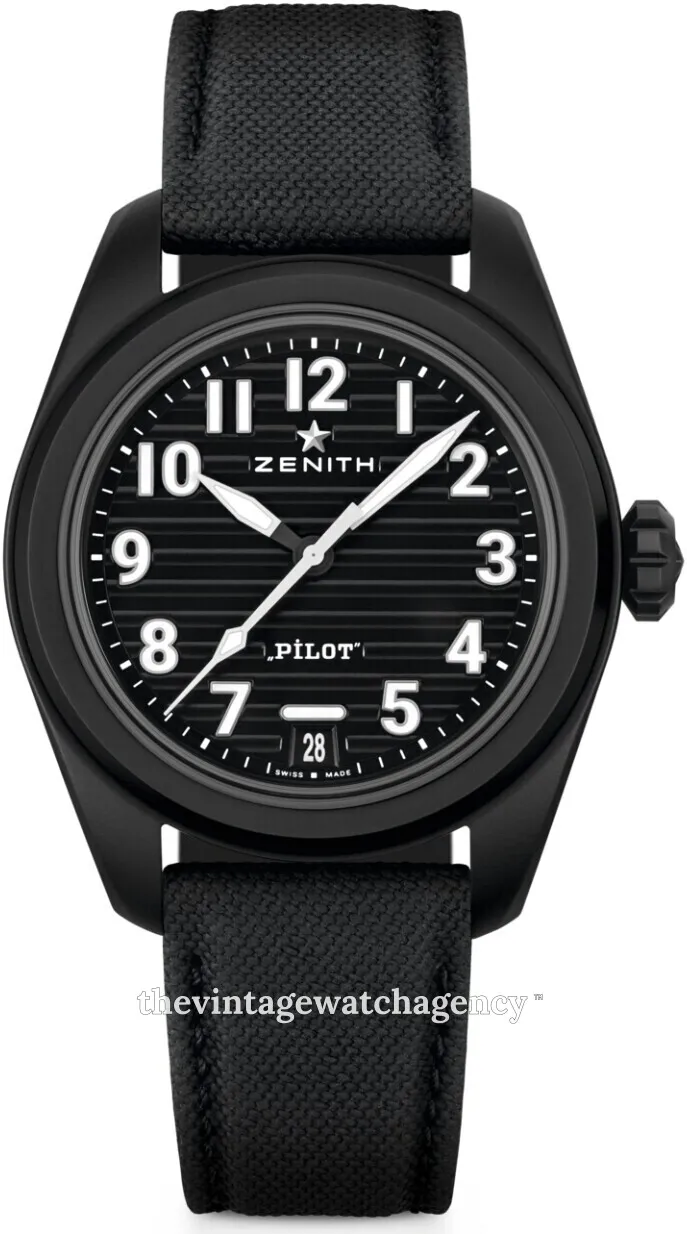 Zenith Pilot 49.4000.3620/21.I001 40mm Black ceramic Black