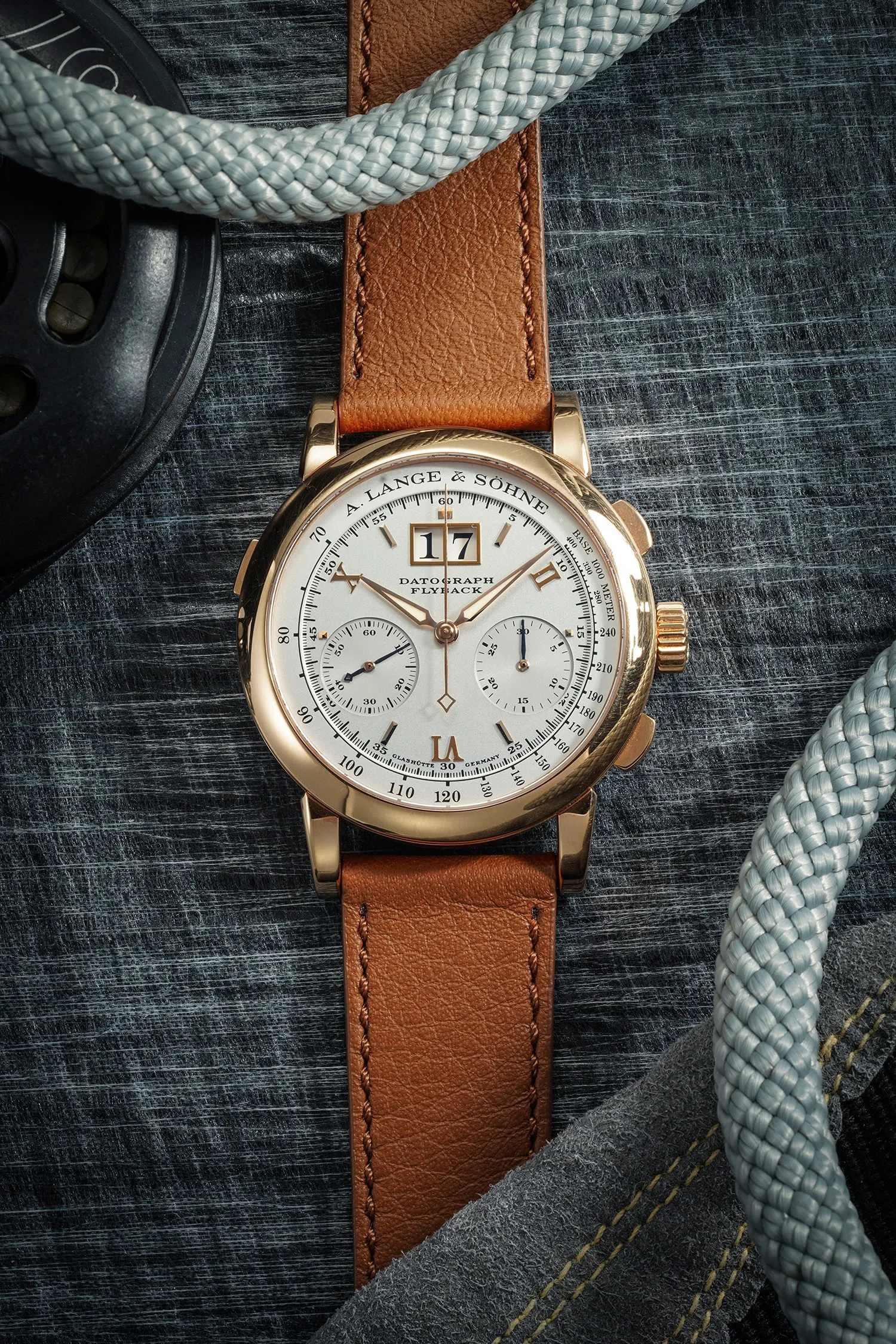 A. Lange & Söhne Datograph 403.032 39mm 18K pink gold Silver