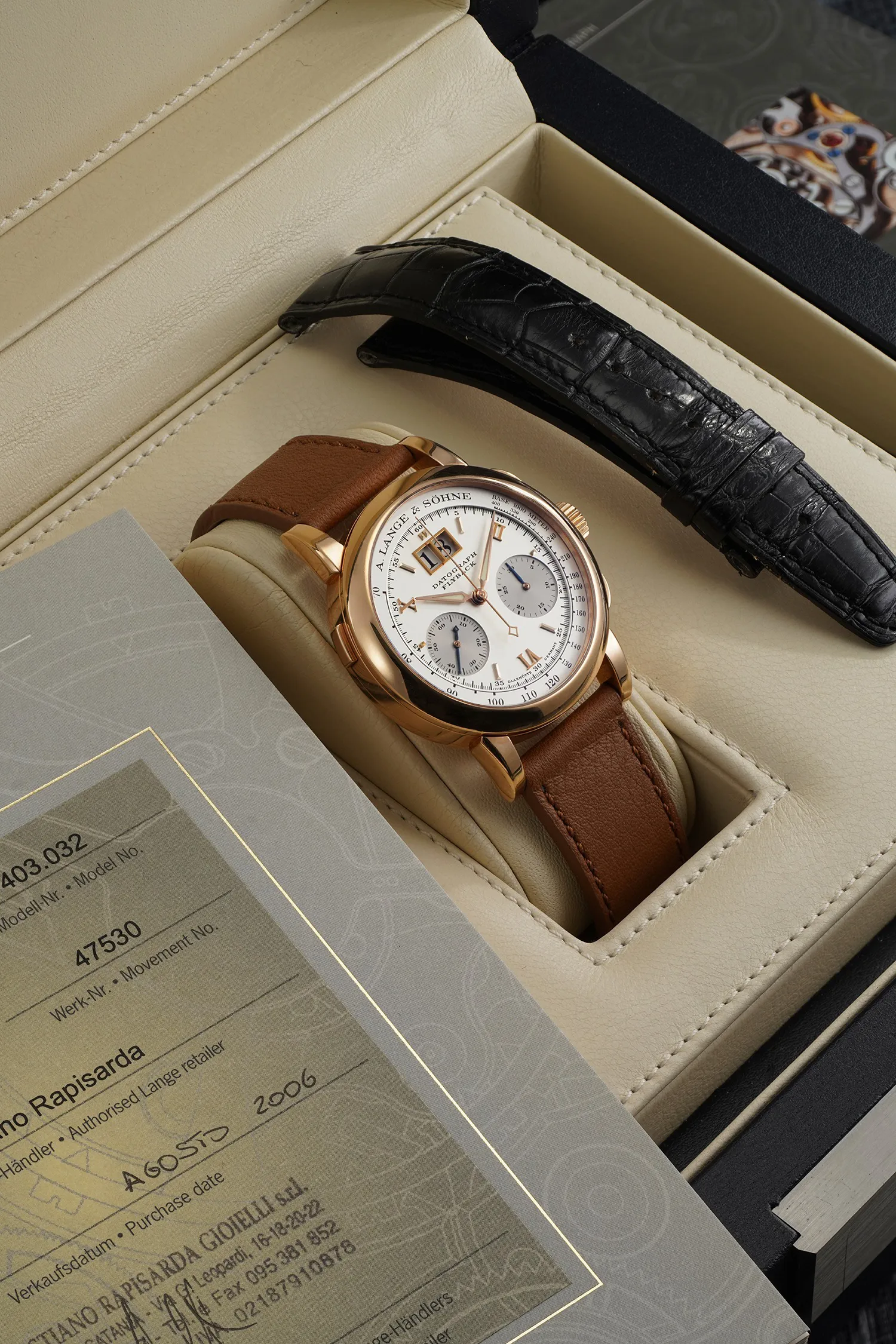 A. Lange & Söhne Datograph 403.032 39mm 18K pink gold Silver 2