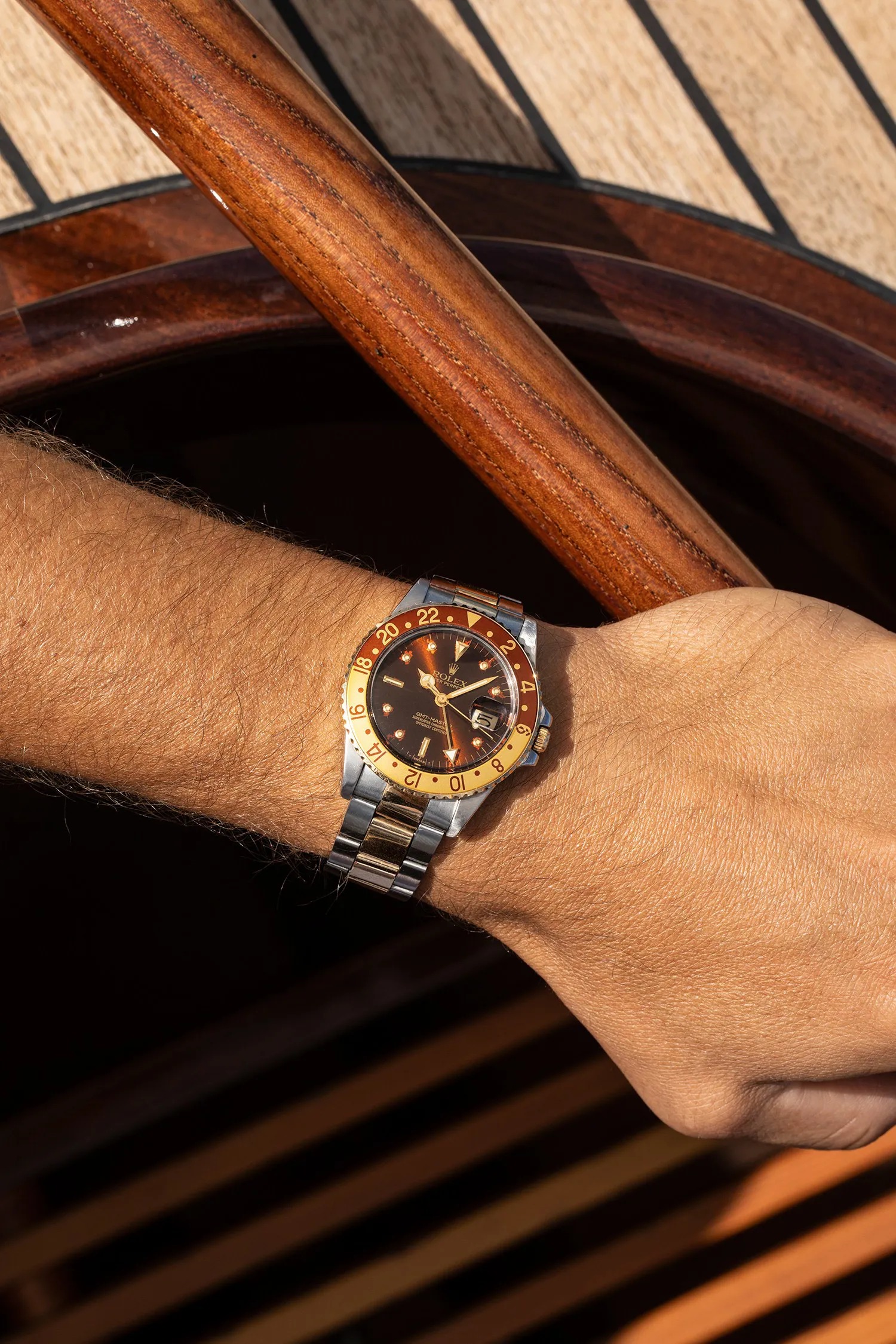 Rolex GMT-Master 16753F 39mm Yellow gold and Stainless steel Brown 3