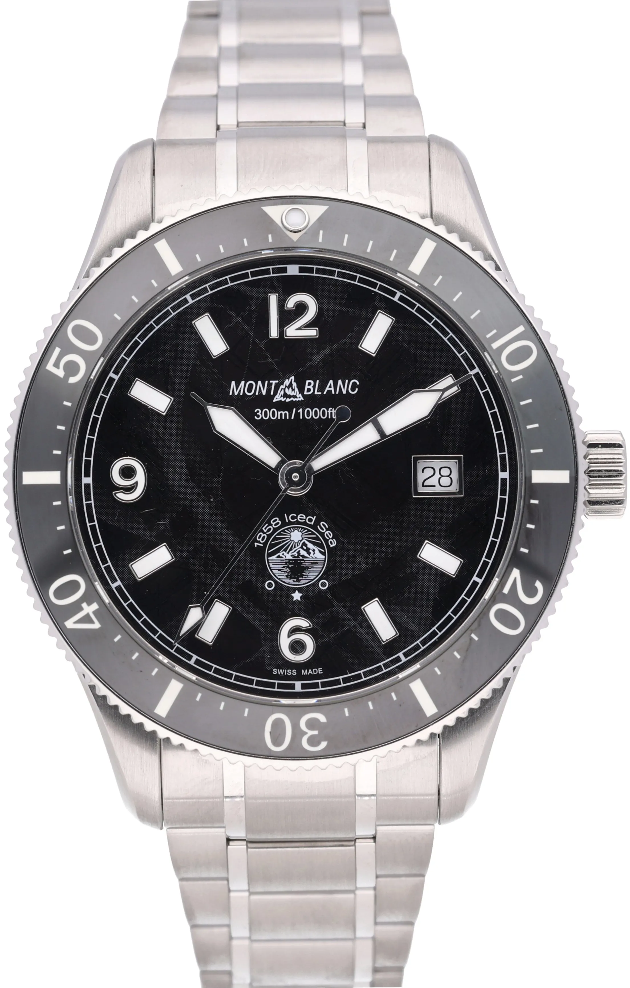 Montblanc 1858 Iced Sea 129372 41mm Stainless steel Black