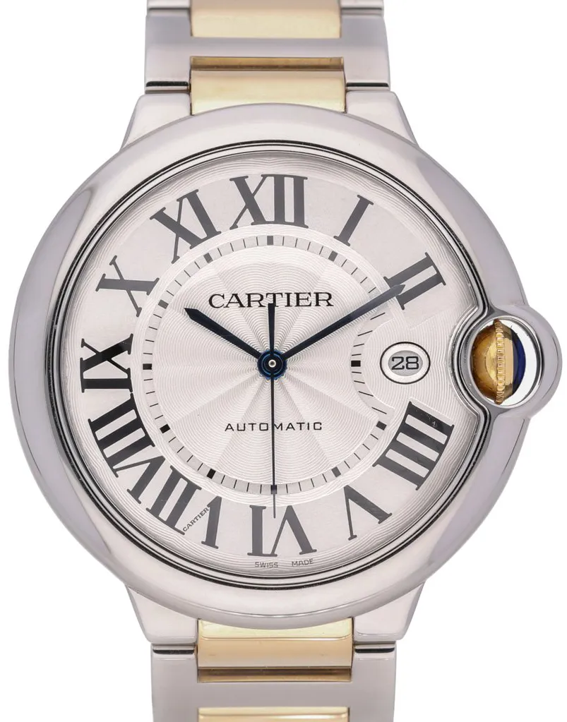 Cartier Ballon Bleu 3001 42mm Yellow gold and Stainless steel Silver