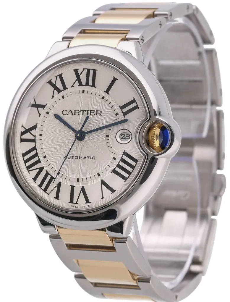 Cartier Ballon Bleu 3001 42mm Yellow gold and Stainless steel Silver 1